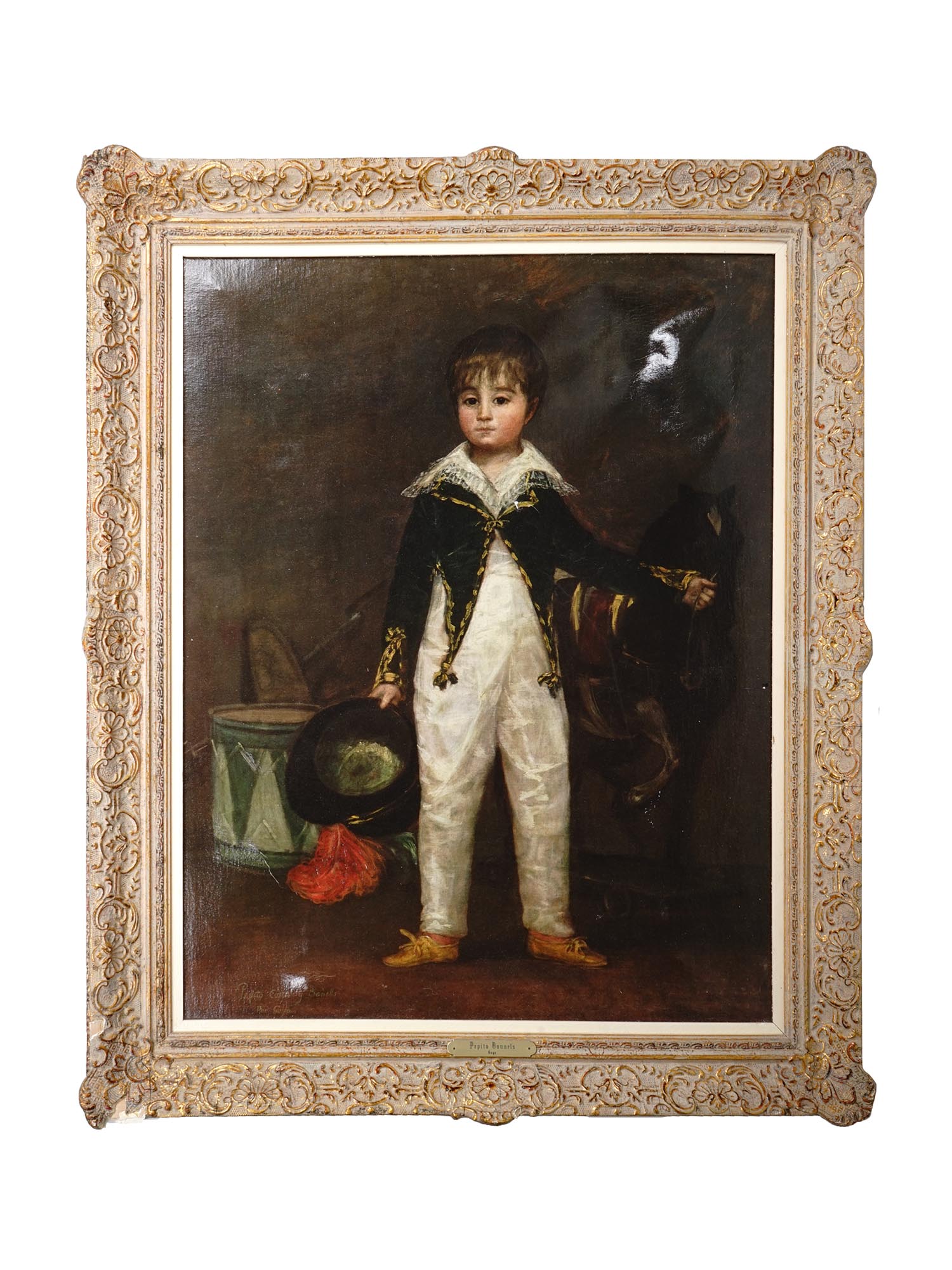 FRAMED PRINT ON CANVAS CHILD PORTRAIT AFTER GOYA PIC-